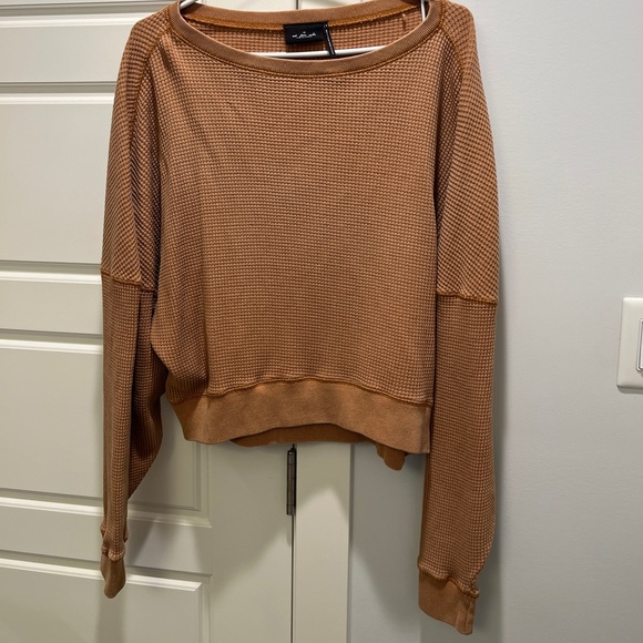 Urban Outfitters Out From Under Luciana Waffle Knit Long Sleeve Top Size L - Picture 4 of 5
